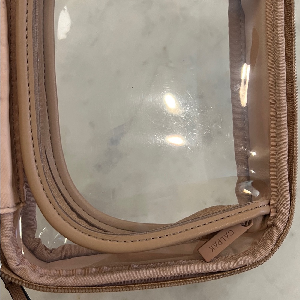 CALPAK clear small cosmetics case in Caramel - Picture 7 of 8